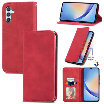 For Samsung Galaxy A05s 4G Case Skin Touch Feeling Magnetic Closing PU Leather Stand Phone Cover