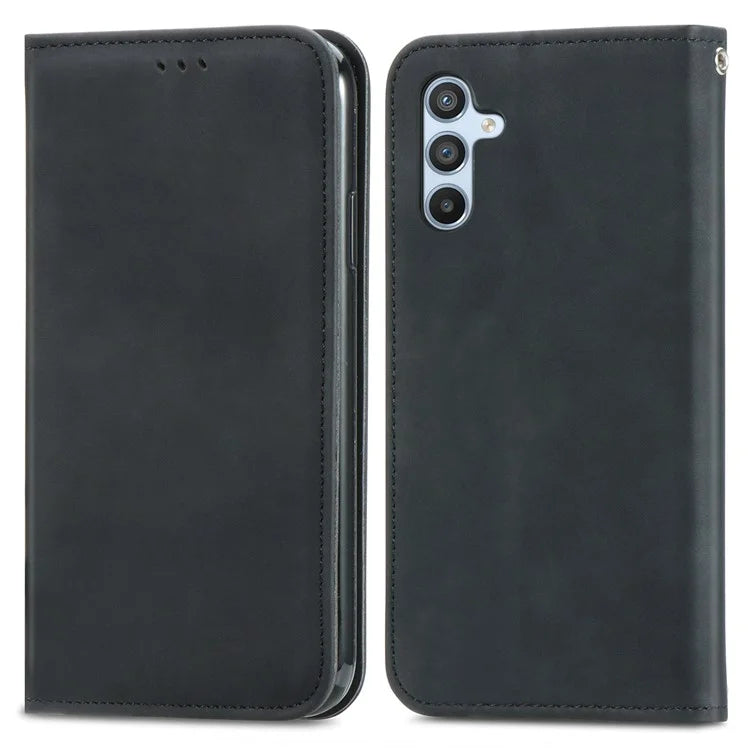 For Samsung Galaxy A05s 4G Case Skin Touch Feeling Magnetic Closing PU Leather Stand Phone Cover
