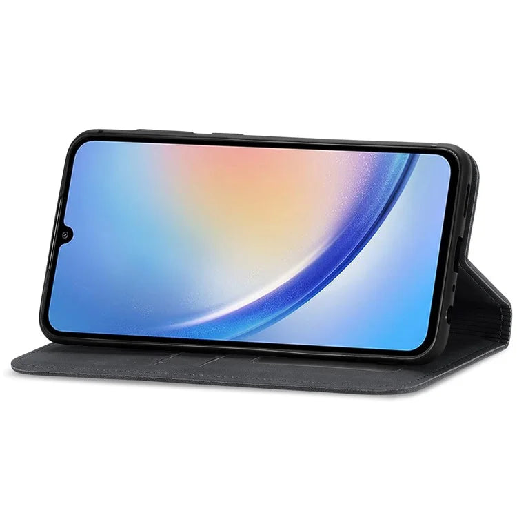 For Samsung Galaxy A05s 4G Case Skin Touch Feeling Magnetic Closing PU Leather Stand Phone Cover