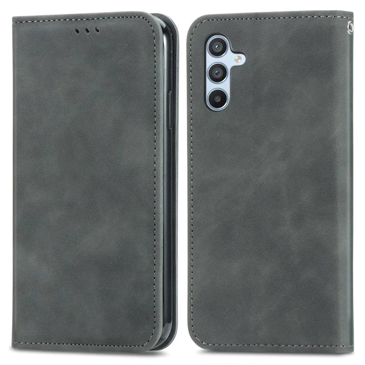 For Samsung Galaxy A05s 4G Case Skin Touch Feeling Magnetic Closing PU Leather Stand Phone Cover