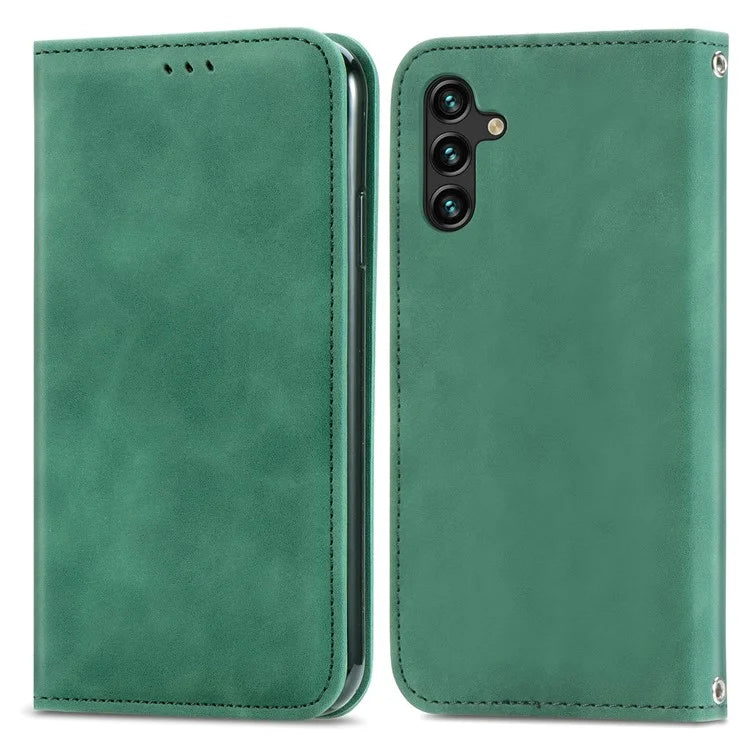 For Samsung Galaxy A13 5G / A04s 4G (164.7 x 76.7 x 9.1 mm) Cell Phone Case Skin-Touch Magnetic Phone Stand Cover