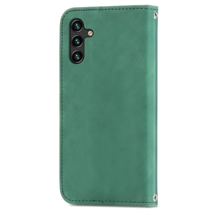 For Samsung Galaxy A13 5G / A04s 4G (164.7 x 76.7 x 9.1 mm) Cell Phone Case Skin-Touch Magnetic Phone Stand Cover