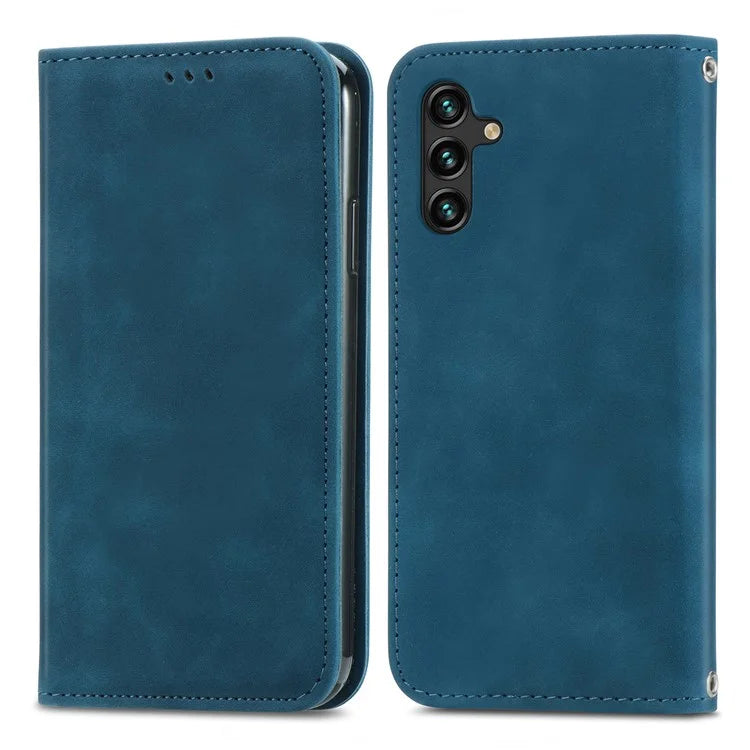 For Samsung Galaxy A13 5G / A04s 4G (164.7 x 76.7 x 9.1 mm) Cell Phone Case Skin-Touch Magnetic Phone Stand Cover