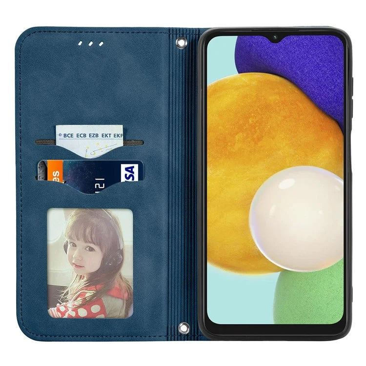 For Samsung Galaxy A13 5G / A04s 4G (164.7 x 76.7 x 9.1 mm) Cell Phone Case Skin-Touch Magnetic Phone Stand Cover