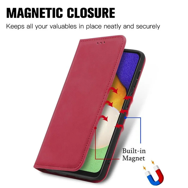For Samsung Galaxy A13 5G / A04s 4G (164.7 x 76.7 x 9.1 mm) Cell Phone Case Skin-Touch Magnetic Phone Stand Cover