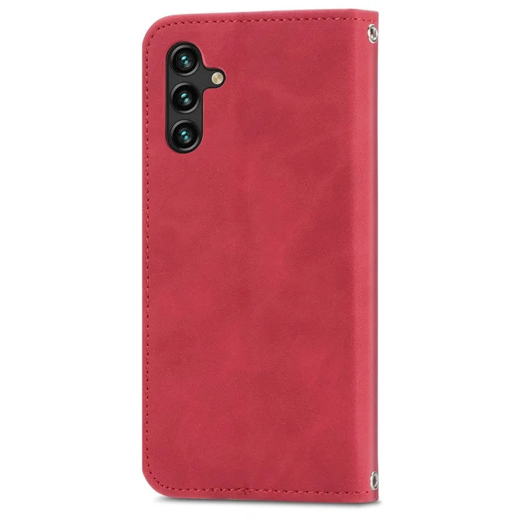 For Samsung Galaxy A13 5G / A04s 4G (164.7 x 76.7 x 9.1 mm) Cell Phone Case Skin-Touch Magnetic Phone Stand Cover
