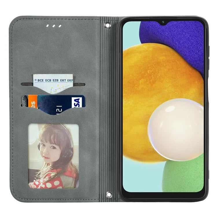 For Samsung Galaxy A13 5G / A04s 4G (164.7 x 76.7 x 9.1 mm) Cell Phone Case Skin-Touch Magnetic Phone Stand Cover