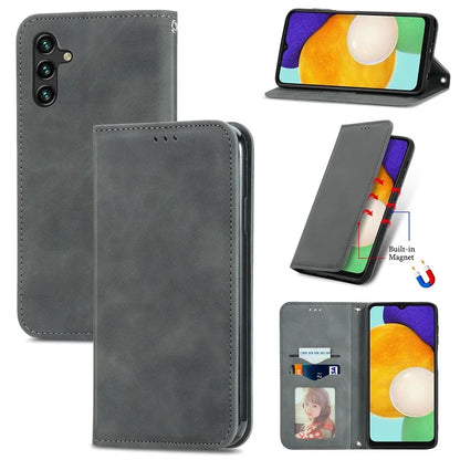 For Samsung Galaxy A13 5G / A04s 4G (164.7 x 76.7 x 9.1 mm) Cell Phone Case Skin-Touch Magnetic Phone Stand Cover