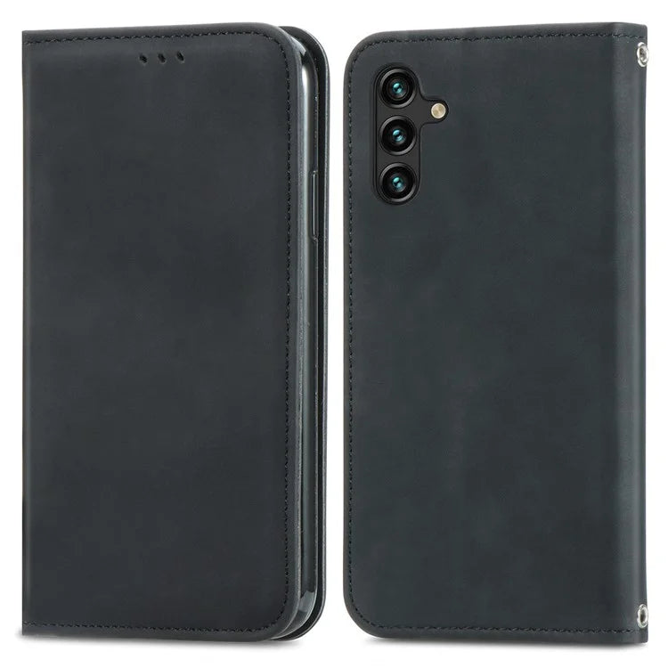 For Samsung Galaxy A13 5G / A04s 4G (164.7 x 76.7 x 9.1 mm) Cell Phone Case Skin-Touch Magnetic Phone Stand Cover