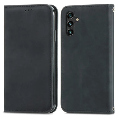 For Samsung Galaxy A13 5G / A04s 4G (164.7 x 76.7 x 9.1 mm) Cell Phone Case Skin-Touch Magnetic Phone Stand Cover