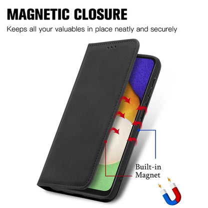 For Samsung Galaxy A13 5G / A04s 4G (164.7 x 76.7 x 9.1 mm) Cell Phone Case Skin-Touch Magnetic Phone Stand Cover