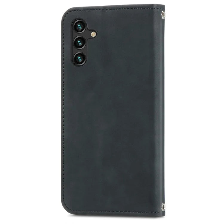For Samsung Galaxy A13 5G / A04s 4G (164.7 x 76.7 x 9.1 mm) Cell Phone Case Skin-Touch Magnetic Phone Stand Cover