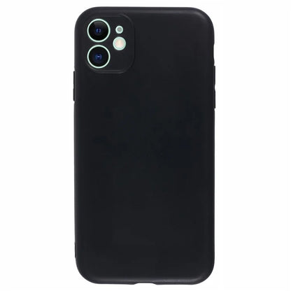 For iPhone 11 Black Case Glossy Surface Soft TPU Back Phone Cover