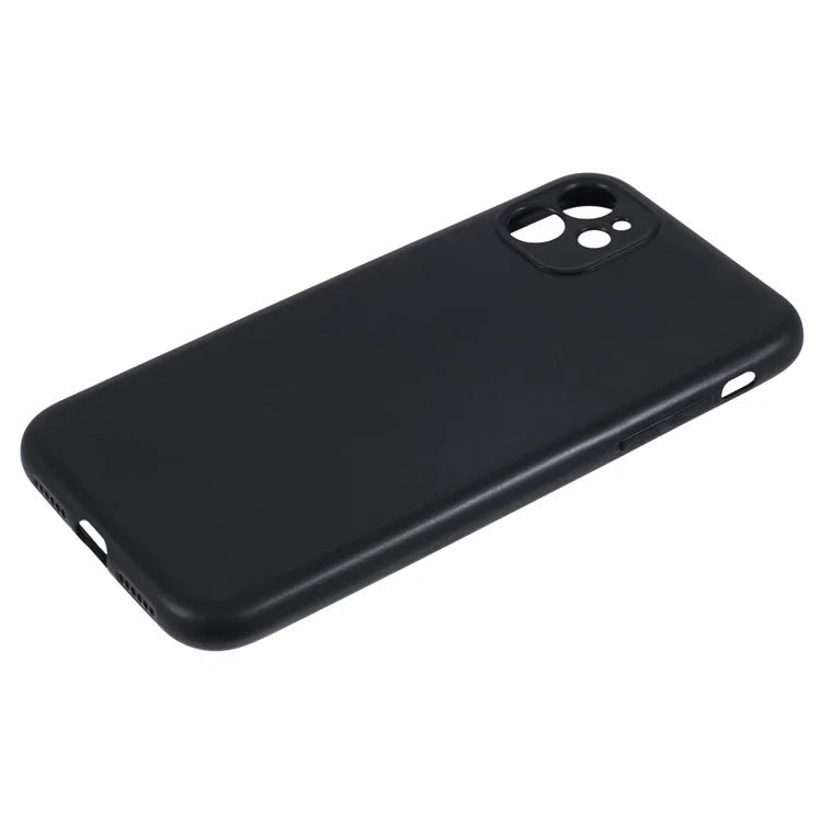 For iPhone 11 Black Case Glossy Surface Soft TPU Back Phone Cover