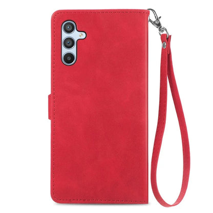 For Samsung Galaxy A55 5G Case Flower Imprinted Leather Wallet Phone Cover