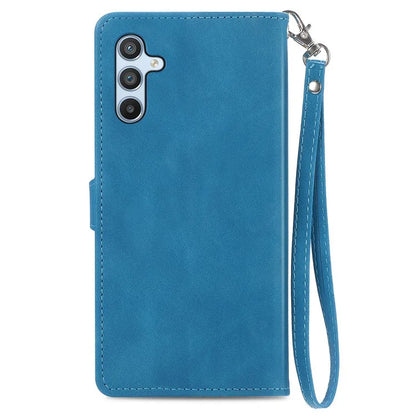 For Samsung Galaxy A55 5G Case Flower Imprinted Leather Wallet Phone Cover