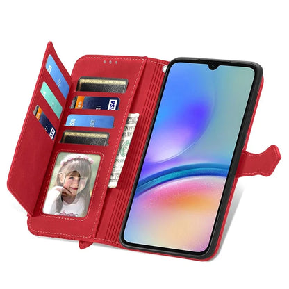 For Samsung Galaxy A05s 4G Phone Case Flower Imprinted Anti-Drop Leather Flip Cover