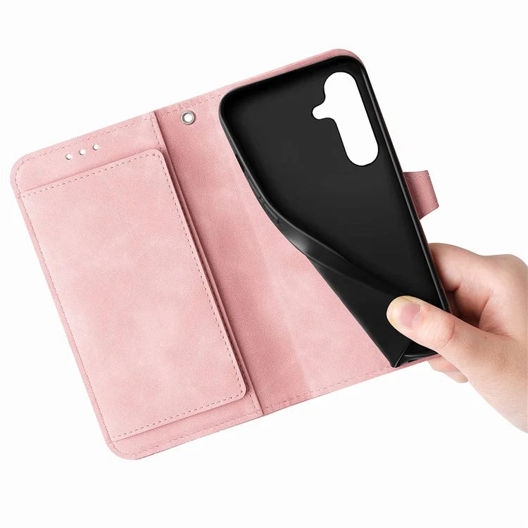 For Samsung Galaxy A15 4G / 5G Case Flower PU Leather Zipper Flip Folio Wallet Phone Cover