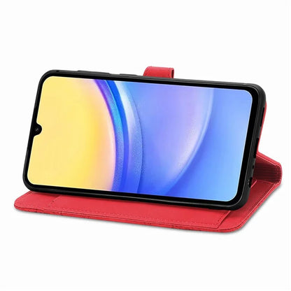 For Samsung Galaxy A15 4G / 5G Case Flower PU Leather Zipper Flip Folio Wallet Phone Cover