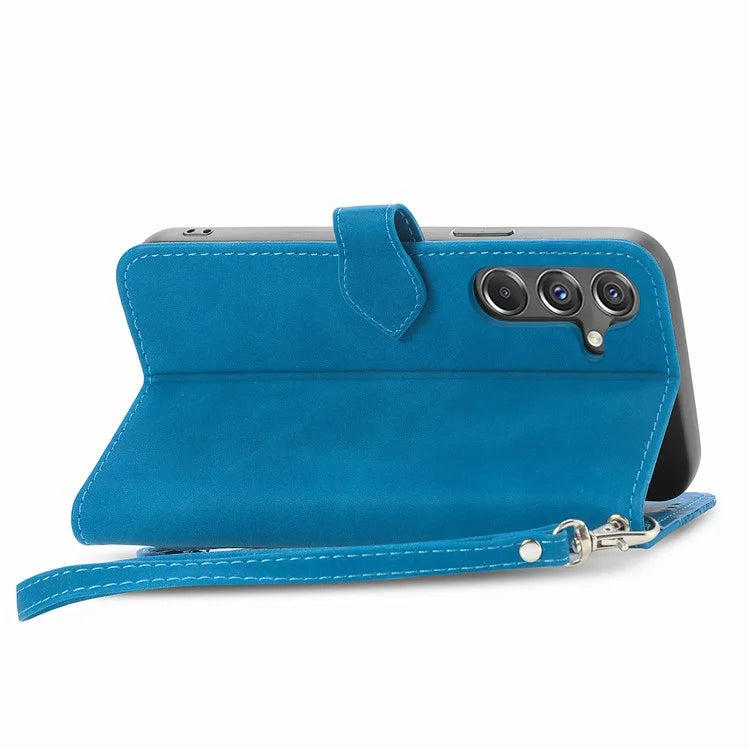 For Samsung Galaxy A15 4G / 5G Case Flower PU Leather Zipper Flip Folio Wallet Phone Cover