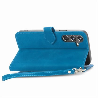 For Samsung Galaxy A15 4G / 5G Case Flower PU Leather Zipper Flip Folio Wallet Phone Cover