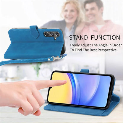 For Samsung Galaxy A15 4G / 5G Case Flower PU Leather Zipper Flip Folio Wallet Phone Cover