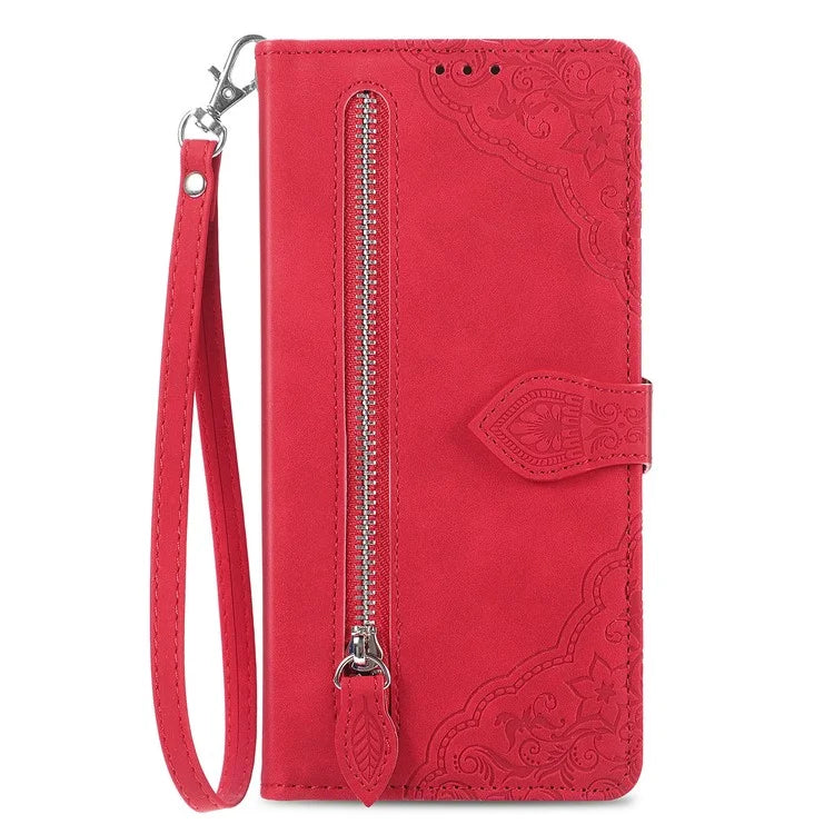 For Xiaomi Redmi Note 13 Pro 5G / Poco X6 5G Case Flower Imprinted Leather Full Body Protection Phone Cover
