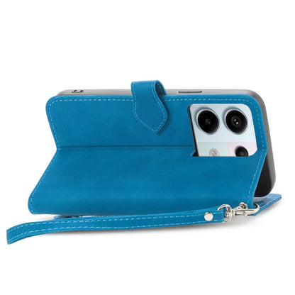 For Xiaomi Redmi Note 13 Pro 5G / Poco X6 5G Case Flower Imprinted Leather Full Body Protection Phone Cover