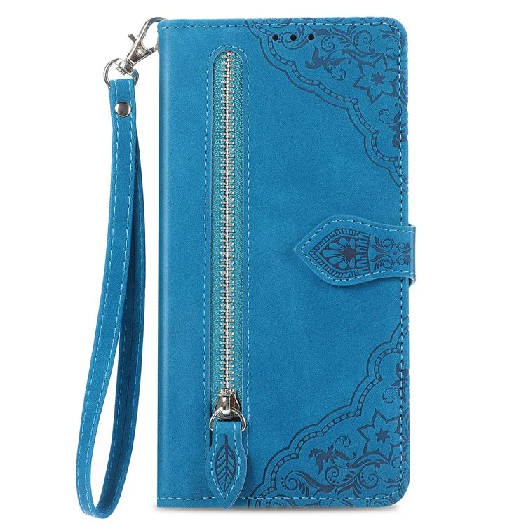 For Xiaomi Redmi Note 13 Pro 5G / Poco X6 5G Case Flower Imprinted Leather Full Body Protection Phone Cover
