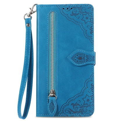For Xiaomi Redmi Note 13 Pro 5G / Poco X6 5G Case Flower Imprinted Leather Full Body Protection Phone Cover