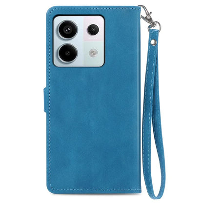 For Xiaomi Redmi Note 13 Pro 5G / Poco X6 5G Case Flower Imprinted Leather Full Body Protection Phone Cover