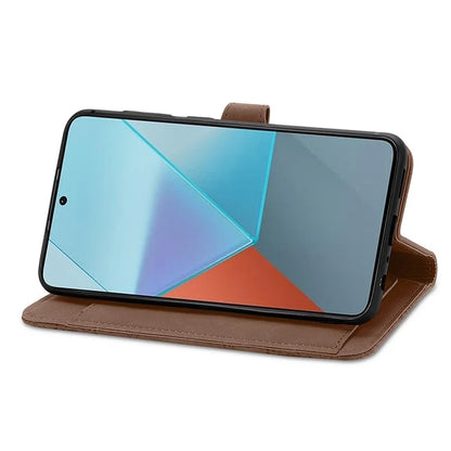 For Xiaomi Redmi Note 13 Pro 5G / Poco X6 5G Case Flower Imprinted Leather Full Body Protection Phone Cover