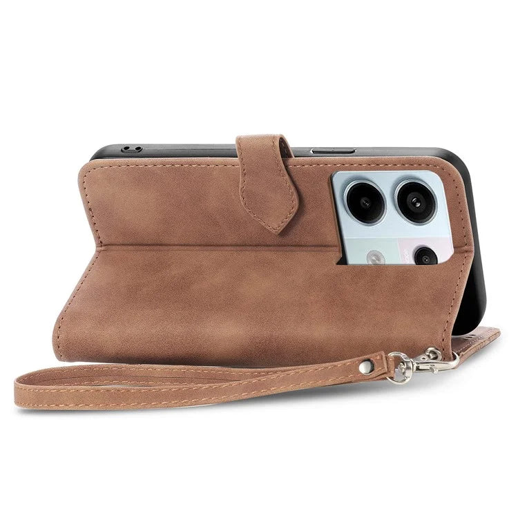 For Xiaomi Redmi Note 13 Pro 5G / Poco X6 5G Case Flower Imprinted Leather Full Body Protection Phone Cover
