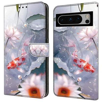 For Google Pixel 9 / Pixel 9 Pro Case PU Leather Wallet Flip Phone Cover Pattern Printing