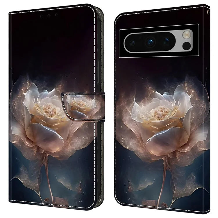 For Google Pixel 9 / Pixel 9 Pro Case PU Leather Wallet Flip Phone Cover Pattern Printing