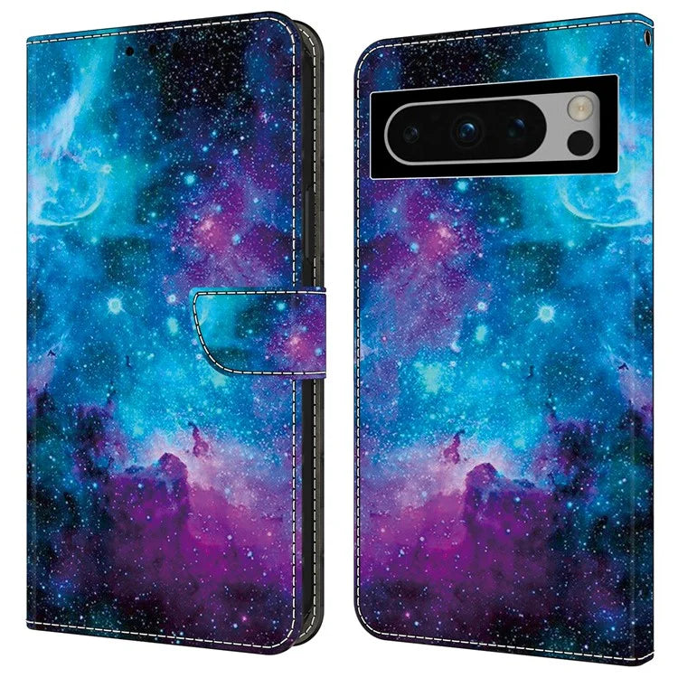 For Google Pixel 9 Pro XL Case Pattern Printing Leather Flip Phone Cover
