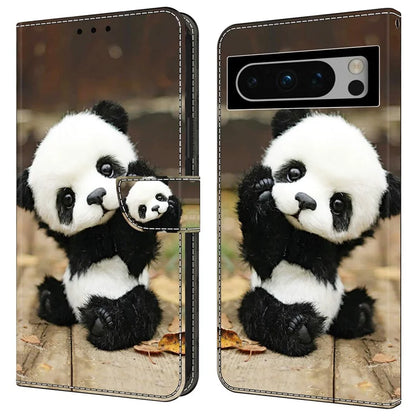 For Google Pixel 9 Pro XL Case Pattern Printing Leather Flip Phone Cover