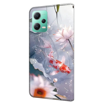 For Xiaomi Redmi Note 12 5G (Global) / (China) / (India) / Poco X5 5G Case Pattern Leather Flip Phone Cover
