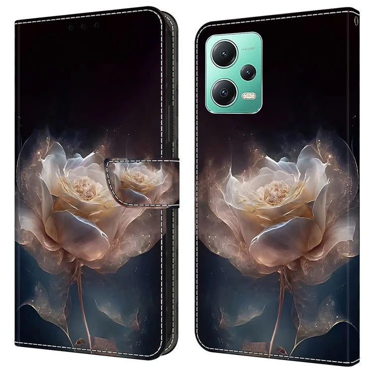 For Xiaomi Redmi Note 12 5G (Global) / (China) / (India) / Poco X5 5G Case Pattern Leather Flip Phone Cover