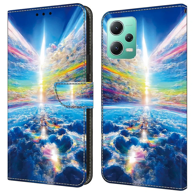 For Xiaomi Redmi Note 12 5G (Global) / (China) / (India) / Poco X5 5G Case Pattern Leather Flip Phone Cover