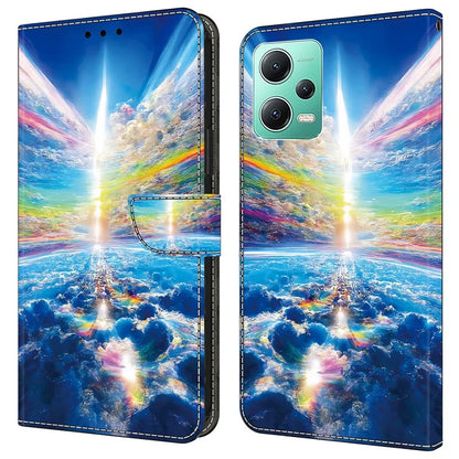 For Xiaomi Redmi Note 12 5G (Global) / (China) / (India) / Poco X5 5G Case Pattern Leather Flip Phone Cover