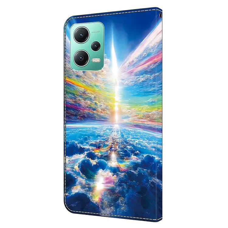 For Xiaomi Redmi Note 12 5G (Global) / (China) / (India) / Poco X5 5G Case Pattern Leather Flip Phone Cover