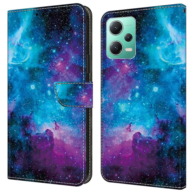 For Xiaomi Redmi Note 12 5G (Global) / (China) / (India) / Poco X5 5G Case Pattern Leather Flip Phone Cover