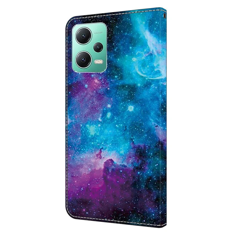 For Xiaomi Redmi Note 12 5G (Global) / (China) / (India) / Poco X5 5G Case Pattern Leather Flip Phone Cover
