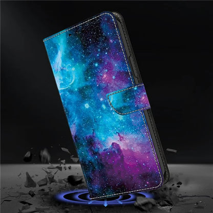 For iPhone 15 Pro Max Case PU Leather Pattern Magnetic Closure Folio Phone Cover