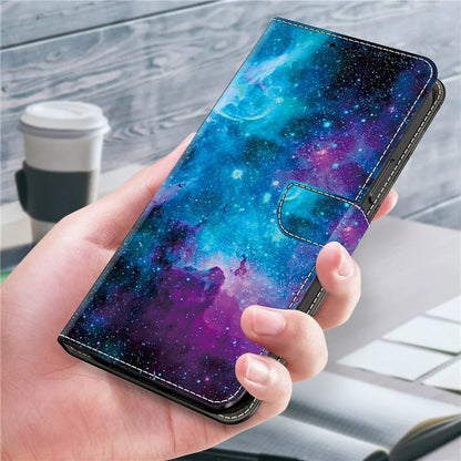 For iPhone 15 Pro Max Case PU Leather Pattern Magnetic Closure Folio Phone Cover