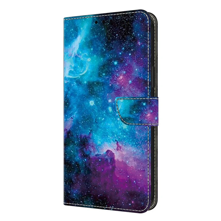 For iPhone 15 Pro Max Case PU Leather Pattern Magnetic Closure Folio Phone Cover