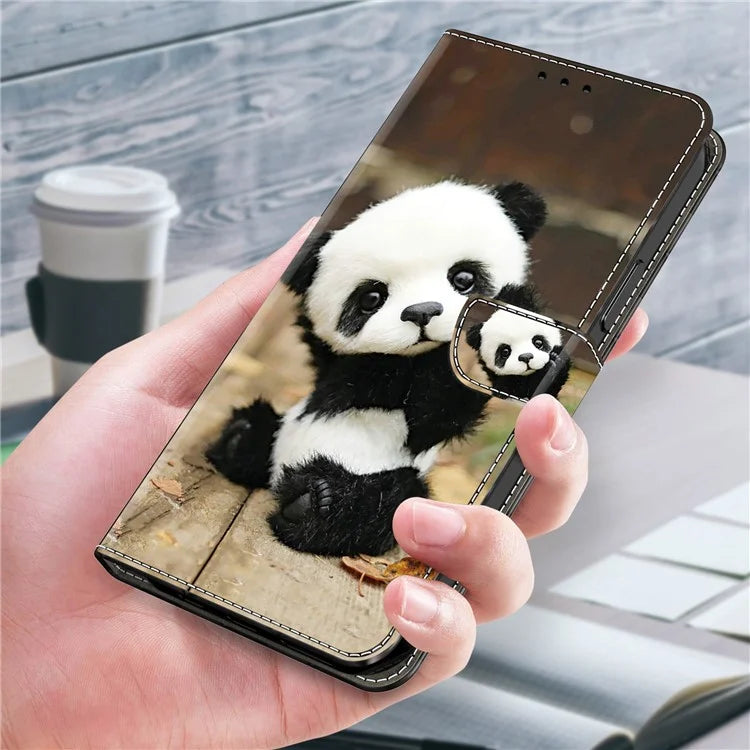 For iPhone 15 Pro Max Case PU Leather Pattern Magnetic Closure Folio Phone Cover