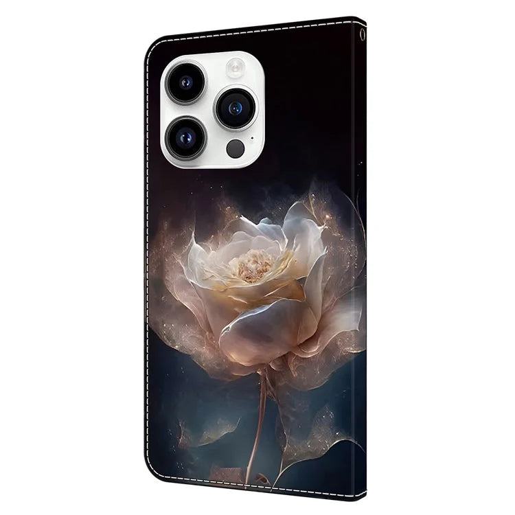 For iPhone 14 Pro Case Pattern PU Leather Flip Phone Cover Wallet