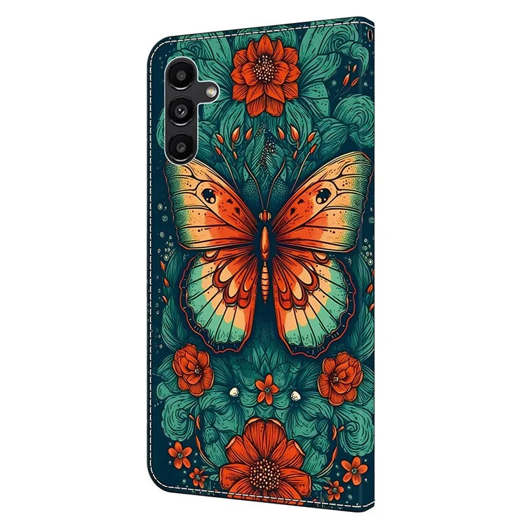 For Samsung Galaxy S24 Case Pattern Printing Leather Flip Phone Case